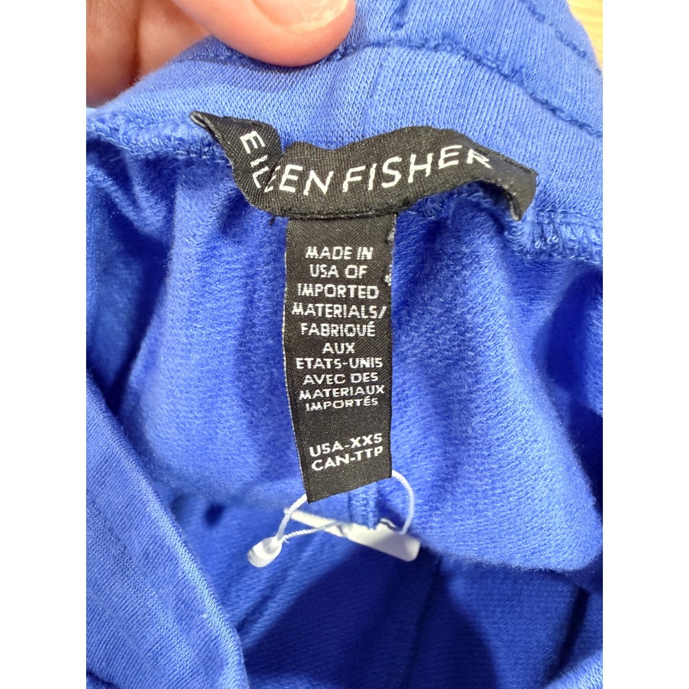 Eileen Fisher Joggers XXS Blue Cozy Brushed Terry Hug Minimalist Retail $178 - Picture 7 of 9